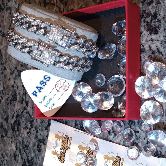 Two Bracelets Australian Prototype. Real Lab Diamonds VVS CLARITY & Gold 4x's